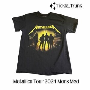 Metallica 2024 Tour Black Graphic Men's Med Tee